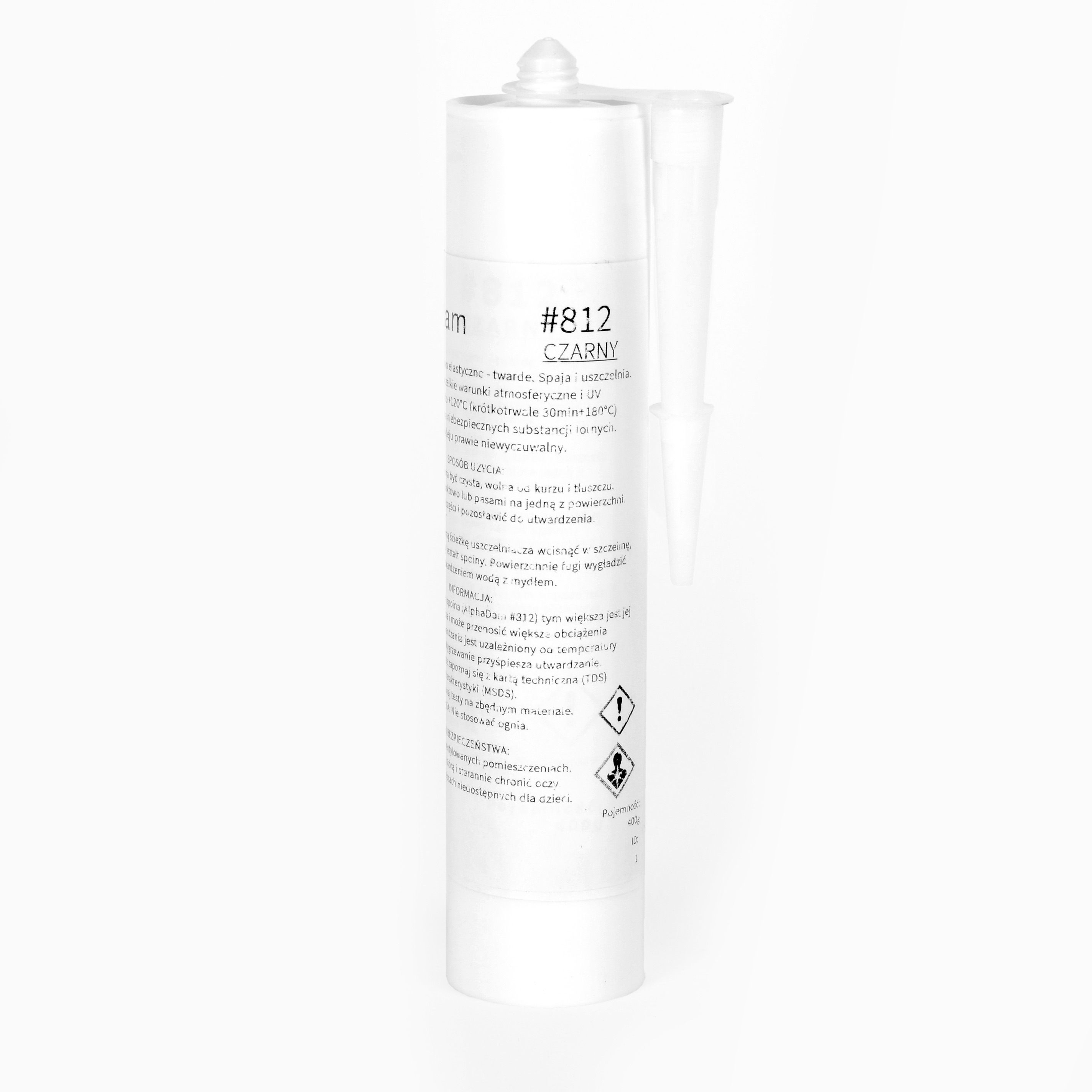 KLEJ USZCZELNIACZ 812 CZARNY 310ML ALPHADAM